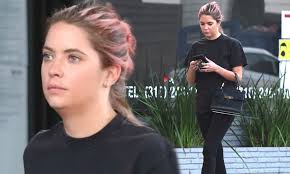From £18 children's cut up to 10 years old: Ashley Benson Leaves La Salon In Black T Shirt And Skinny Jeans With New Pink Highlights In Her Hair Daily Mail Online