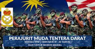 Seluruh malaysia kelayakan gaji semasa tentera darat. Pengambilan Perajurit Muda Tentera Darat Diraja Malaysia