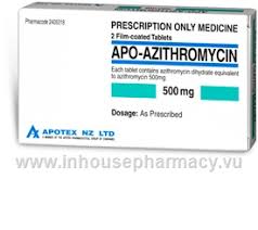 Obat ini hanya boleh digunakan dengan resep dokter. Apo Azithromycin 500mg Inhousepharmacy Vu