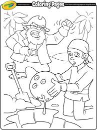 Some of the coloring page names are a treasure chest with pirate marks coloring kids, personalized pirate treasure chest birthday party, clipart outlined skeleton pirate standing by a treasure, beevault decals treasure chest full, clipart outlined skeleton pirate carrying a lamp on a, a pirate captain in wood leg found. Pirates Digging Up Treasure Coloring Page Crayola Com