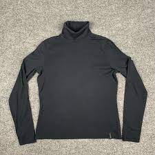 REI Turtleneck T Shirt Womens L Long Sleeve Solid Black | eBay