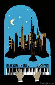 Rhapsody In Blue By Gershwin Music Poster Jazz Poster Gershwin