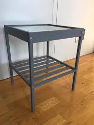 It struck me that a normal kitchen tray of laminated paper could easily be sawn into the same shape as the original glass. Ikea Nesna Bedside Table Grey In Bn1 Brighton Fur 5 00 Zum Verkauf Shpock At