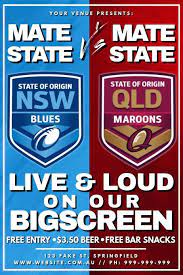 State Of Origin Poster Flyer The Originals Custom
