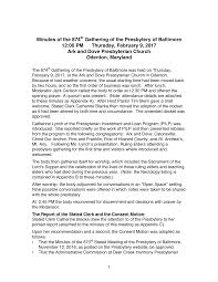 874th Gathering Minutes