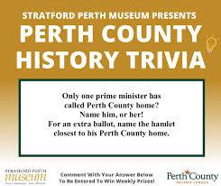 Quiz / trivia questions on perth here are 12 questions about perth that are provided for your quiz or trivia nights at no cost. The Stratford Perth Museum Last Question Of Week One And It S A Daily Double Put Your Answer In The Comments Or Send Us A Dm Most Importantly Have Some Fun As