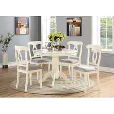 Angel Line 5 Piece Lindsey Dining Set White Walmart Com Dining Room Sets Round Dining Table Dining Table Chairs