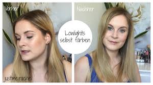Sanfte bis starke übergänge, die durch verschiedene nuancen für tiefe und mehr. Tutorial Lowlights Dunkle Strahnen Selbst Farben Farbausgleich Gegen Gelbstich Justme Rachel Youtube