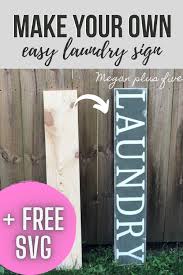 Ever wondered how to keep the middle of letters intact on stencils? Diy Painted Distressed Laundry Room Sign Free Svg Megan Plus Five