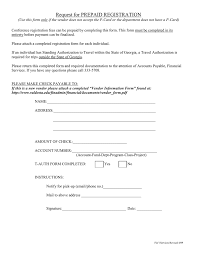 This form is easily customizable. Request For Prepaid Registration