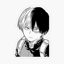 Black And White Manga Stickers Shoto Todoroki Sticker Transparent Sticker By Zoeygold13 In 2020 Anime Stickers Aesthetic Stickers Cute Stickers