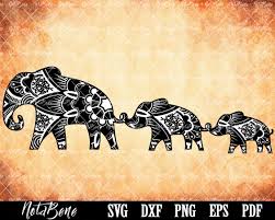 50 Off Mandala Elephants Svg Floral Elephant Family Mom Son Etsy In 2020 Mandala Elephant Mandala Boho Elephant