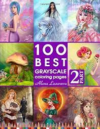 Cartoon owl coloring pages for adults printable colouring pdf turtle sheets twitter police department 90s book. 100 Best Grayscale Coloring Pages Part 2 By Alena Lazareva Perfect Gift For Coloring Book Fans Coloring Book For Adults Lazareva Alena Amazon De Bucher
