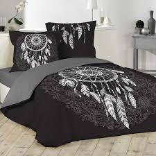 140x200, 200x200, 220x240 ou 240x260. Housse De Couette Et Deux Taies Coton 240 Cm Ista Noire Linge De Lit Housse De Couette Parure De Lit Couette