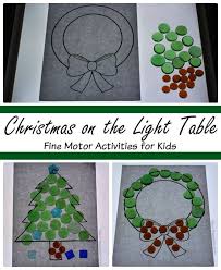 Christmas Light Table Activity With Loose Parts Christmas Kindergarten Light Box Activities Light Table