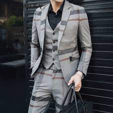 Where to put stuff in your suit. Mens Designer Suits 3 Pieces Jacket Vest Pants Party Suits Slim Fit 5xl Plus Size Navy Blue Plaid Men Stage Suits 2018 Suits Aliexpress