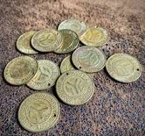 Moneda de metro de Nueva York, ficha de transporte público ...