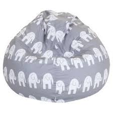 Beanbag Chair In Gray With An Elephant Motif And Eco Friendly Fill Made In The Usa Product Beanbagconstructi Small Bean Bags Bean Bag Chair Cool Bean Bags