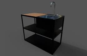 garden kitchen sink 3d model