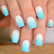 Lala Nails Bialo Niebieskie Ombre