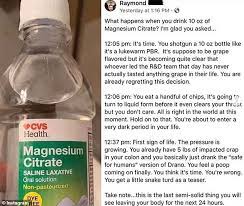 If this stuff doesn't work, you ought to think about going to e.r. Man S Hilarious Account Of Drinking An Entire Bottle Of Saline Laxative Goes Viral Daily Mail Online