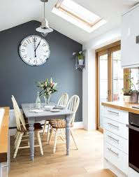 Tonal Grey Kitchen Diner With Painted Farmhouse Furniture The Room Edit Grey Kitchen Diner Stylish Kitchen House Interior