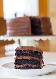 Three Layer Chocolate Cake With Chocolate Buttercream Frosting Homemade Italian Cooking Recipe Three Layer Chocolate Cake Chocolate Layer Cake Cake
