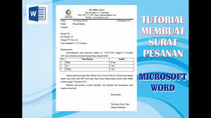 Meminta informasi yang lengkap tentang cara pembayaran, syarat penyerahan dan pengiriman barang, serta potongan harga lainnya. Cara Membuat Surat Pesanan Barang Di Microsoft Word Surat Niaga Youtube