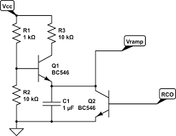 For the nor logic, the transistors are in parallel with the output above them so that if either or both of the inputs are high, the output is driven low. What Would Be The Simplest Bjt Based Linear Ramp Generator Electrical Engineering Stack Exchange
