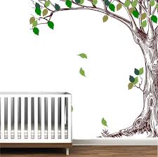 Corner Trees Branches Birch Peel Stick Wall Mural Decal Stencil Sticker Leaves From Poshvinyls Tree Wall Murals Wall Mural Decals Tree Mural