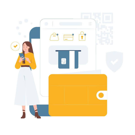 Tokenized digital e-wallet payment verification interface illustration, AI generated