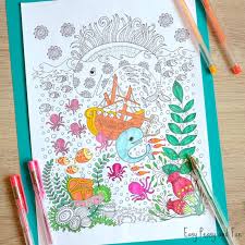 Download and print our unique and beautiful colouring sheets of ocean and sea. Ocean Coloring Page For Adults Easy Peasy And Fun