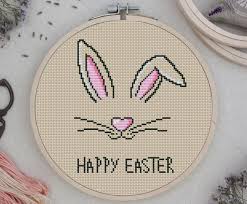 Check spelling or type a new query. Happy Easter Bunny Cross Stitch Pattern Festive Decor Etsy In 2021 Bunny Cross Stitch Pattern Bunny Cross Stitch Cross Stitch Patterns