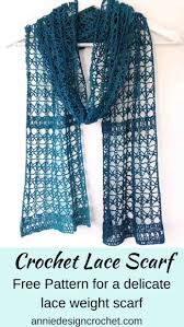 If you're new to crochet, a scarf might seem far out of your range of talent. Rosaline Free Crochet Pattern For An Easy Lacy Scarf Annie Design Crochet