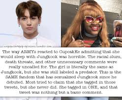 American rapper cupcakke sends nasty tweets to jungkookcupcakke never tagged bts on her nsfw tweets. Unpopular K Pop Opinions The Way Armys Reacted To Cupcakke Admitting That