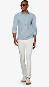 Blue Denim Popover H5929lb Suitsupply Online Store