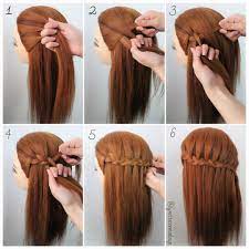 Lynette Tee On Instagram Three Strand Waterfall Braids Check Out The Steps Below 1 Divide Into 3 Equal Sectio Medium Hair Styles Hair Styles Easy Braids