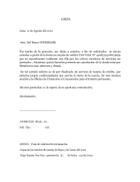 Carta Lima 11 De Agosto Del 2012 Sres Del Banco Interbank Por Medio De La Presente Me Dirijo A Ustedes A Fin Carta De Solicitud Tarjeta De Credito El Credo