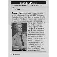 Advertisement for the final Murder, She Wrote mystery, the made-for-TV  movie, “The Celtic Riddle”, in 2003. #murdershewrote #thecelticriddle  #jessicafletcher #angelalansbury #madefortvmovie #tvguide #2003
