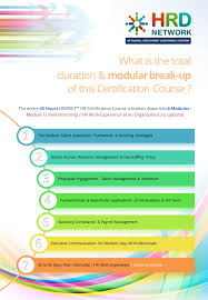 Hr Certification Course Brochure Pg 5 Download The Full 3 5 Mb Pdf File Here Www Hrdnet I Human Resource Development Work Bulletin Boards Work Experience