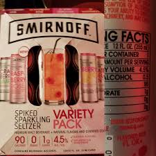 Flavored seltzer with no artificial sweeteners, flavors or preservatives; I Was Craving An Alcoholic Beverage And Found These Keto Friendly Ones From Smirnoff 1 Net Carb Per 12 Oz Can Seems Pretty Good To Me Keto Food