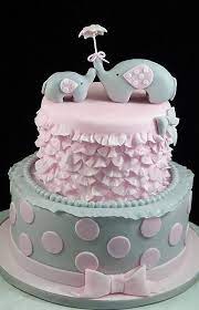 Elephant Pink And Gray Baby Shower Cake Shower Cakes Baby Shower Cakes Elephant Baby Shower Cake