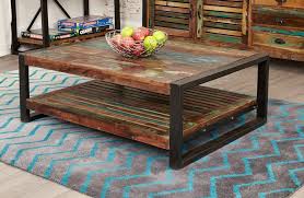 Coffee round table with storage 35.8 rustic wood coffee table strong metal fram. Shoreditch Rustic Rectangular Coffee Table Reclaimed Wood Coffee Tables