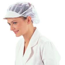 Denny White Nylon Net Peak Cap Dg41