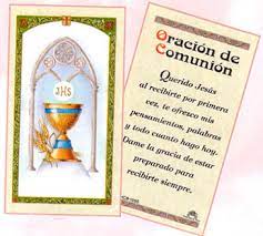 Ponemos nuestra esperanza en ella, expresamos nuestra naturaleza de pecado y nuestro. Oracion De Comunion