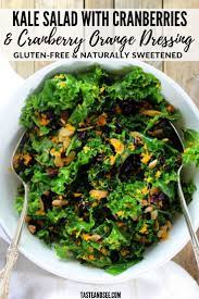 Kale Orange Cranberry Salad Cranberry Salad Recipes Healthy Recipes Recipes