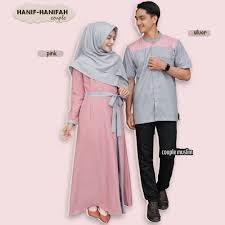 Pakaian dres couple pink : Hanifa Couple Cod Gamis Couple Baju Couple Suami Istri Baju Gamis Pasangan Kemeja Couple Baju Couple Kemeja Koko Dress Muslimah Fashion
