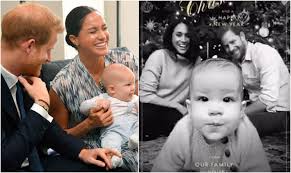 Harry told james corden during an interview that archie had been joining him and meghan in video calls to the queen, and to prince philip before his death. Harry And Meghan First Christmas Card With Archie Released