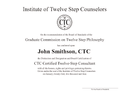 Addiction Counselor Substance Abuse Counselor Addiction Treatment Certified  Substance Abuse Counseling Drug Treatment Center 12 Step Program Info Ctc ™  The Institute Of Certified Twelve 12 Step Consultants ™ Addiction Counselor  Substance
