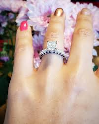 A Brilliant Interplay Of Diamonds And Sapphires Cascades Along A Band In This Stunning Engage Unique Engagement Rings Stunning Engagement Ring Engagement Rings